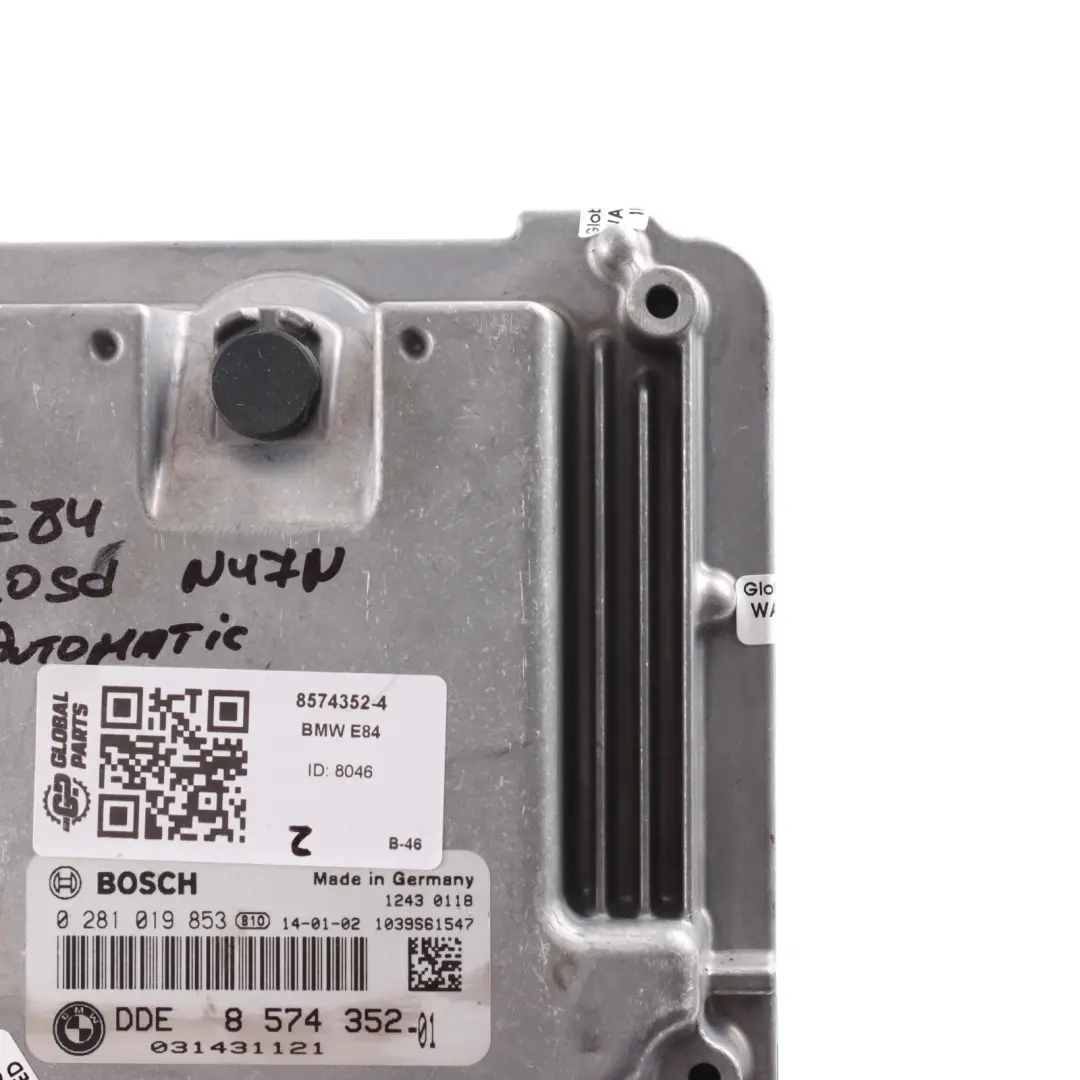 320sd Diesel N47N 184HP Engine Control ECU DDE 8574352 Automatic to BMW X1 E84 with Part number 8519668 BMW X1 E84 320sd Diesel N47N 184HP Engine Control ECU DDE 8574352 Automatic - SKU 8574352-4 - Part number 8519668