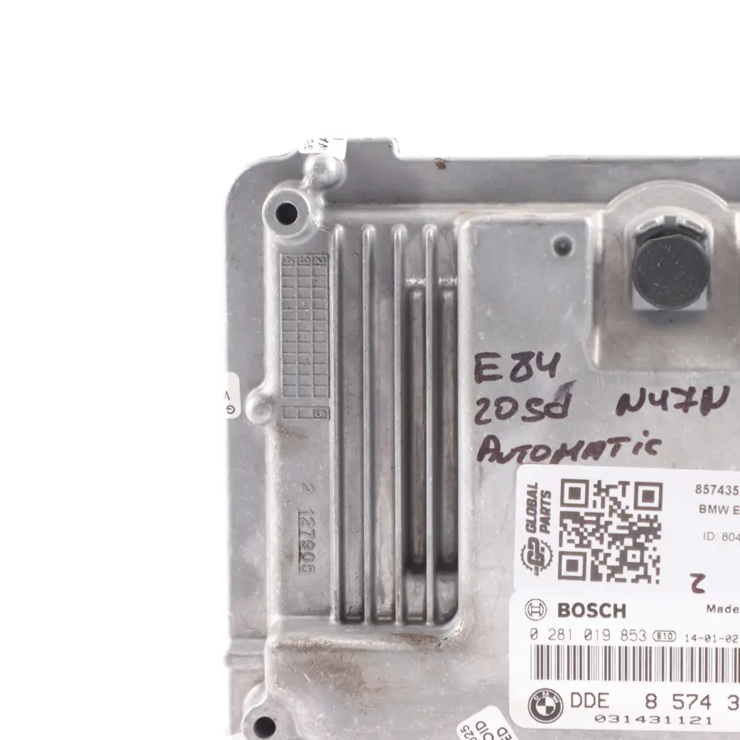 320sd Diesel N47N 184HP Engine Control ECU DDE 8574352 Automatic to BMW X1 E84 with Part number 8519668 BMW X1 E84 320sd Diesel N47N 184HP Engine Control ECU DDE 8574352 Automatic - SKU 8574352-4 - Part number 8519668