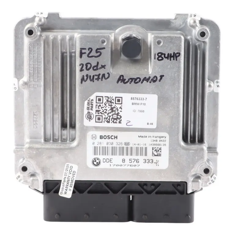 320dX 420dX N47N 184HP Engine ECU Kit DDE Automatic to BMW F30 F31 F32 with Part number 8576333 BMW F30 F31 F32 320dX 420dX N47N 184HP Engine ECU Kit DDE Automatic - SKU 8576333-7 - Part number 8576333