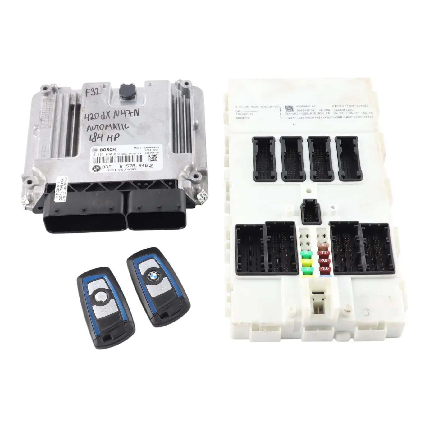 BMW F20 F30 F32 120d 320d 420d 184HP N47N Engine ECU Kit DDE 8578946 Automatic