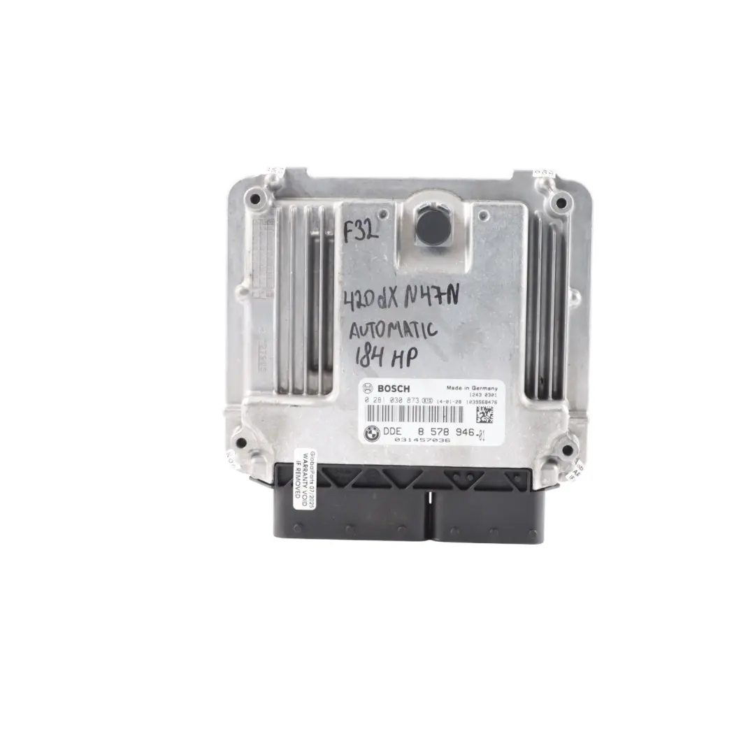 BMW F20 F30 F32 120d 320d 420d 184HP N47N Engine ECU Kit DDE Automatic - SKU 8578946-3 - Part number 8578946