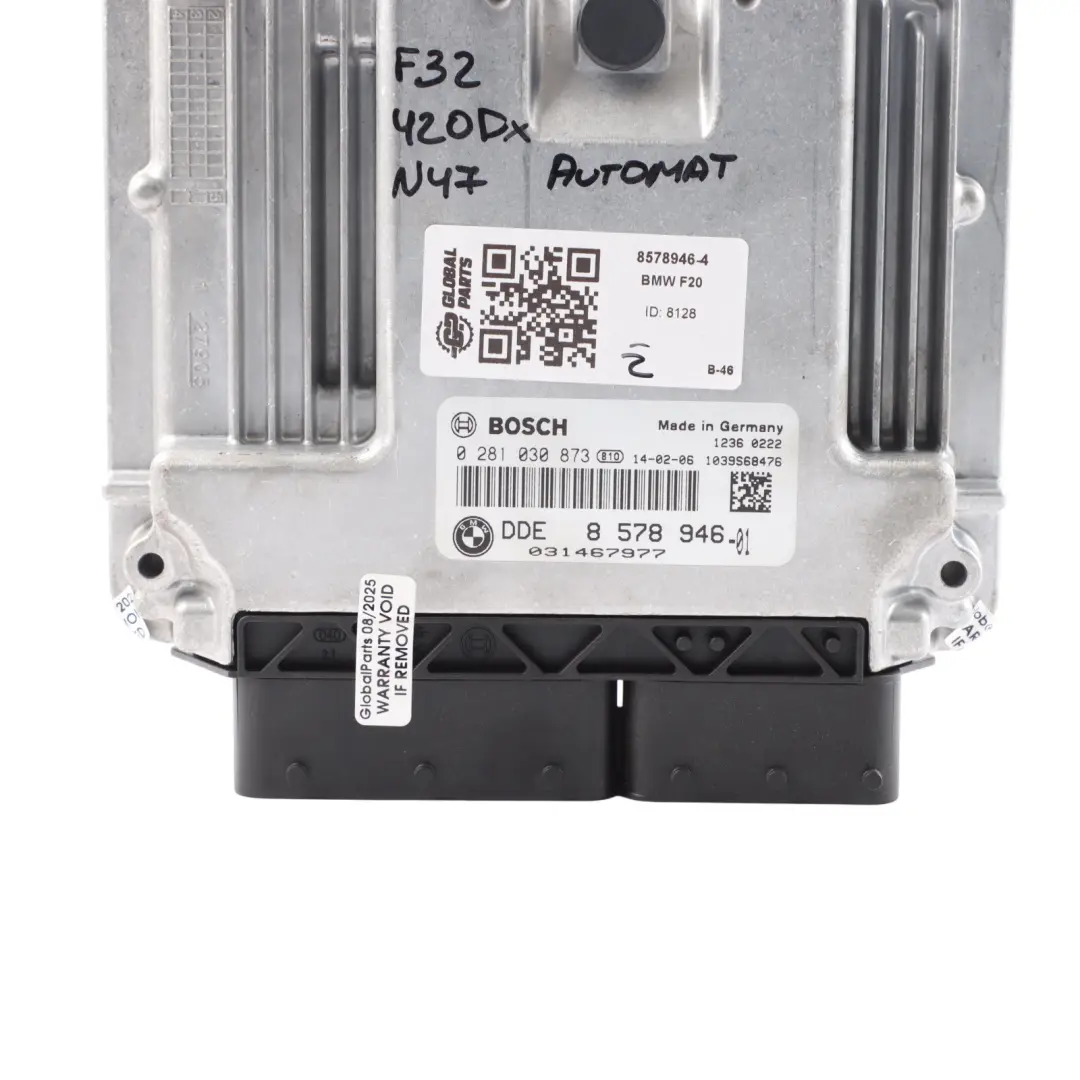 BMW F20 F30 F32 120Xd 320Xd 420Xd N47N Motore Controllo ECU DDE - SKU 8578946-4 - Numero di parte 8578946