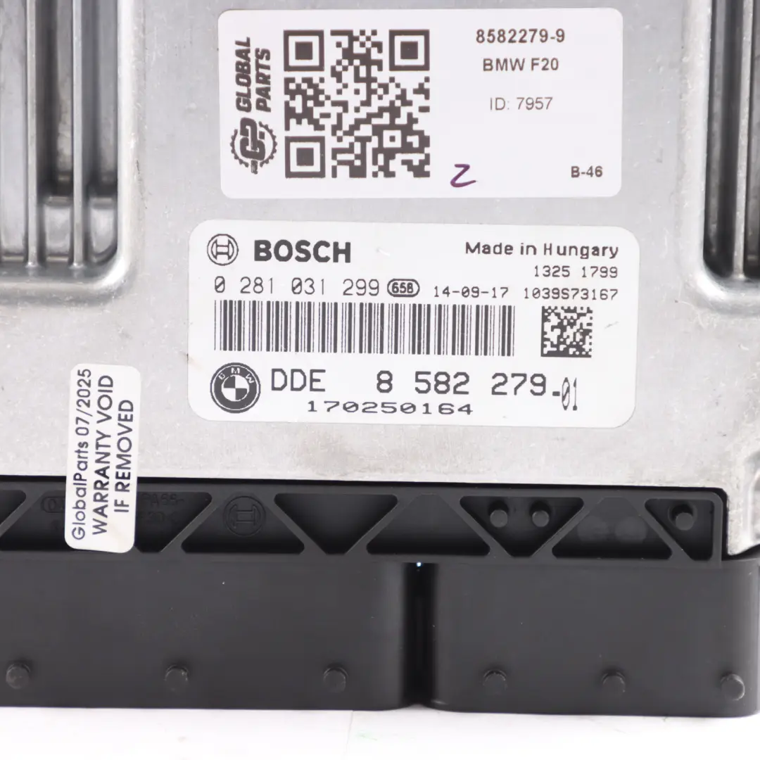 BMW F30 F32 320d 420d N47N 184HP Engine Control ECU Kit DDE 8582279 Automatic - SKU 8582279-9 - Part number 8576333