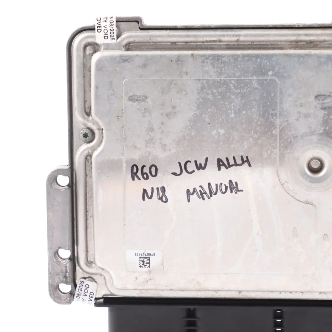 218HP Engine Control ECU DME Manual to Mini Cooper S R60 JCW ALL4 N18 with Part number 8621260 Mini Cooper S R60 JCW ALL4 N18 218HP Engine Control ECU DME Manual - SKU 8621260-3 - Part number 8621260