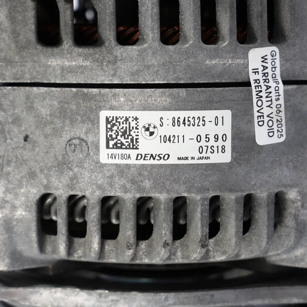 BMW F20 F21 F30 F31 LCI F32 F33 Lichtmaschine Benzinmotor Einheit 180A - SKU 8645325-2 - Teilenummer 8645325