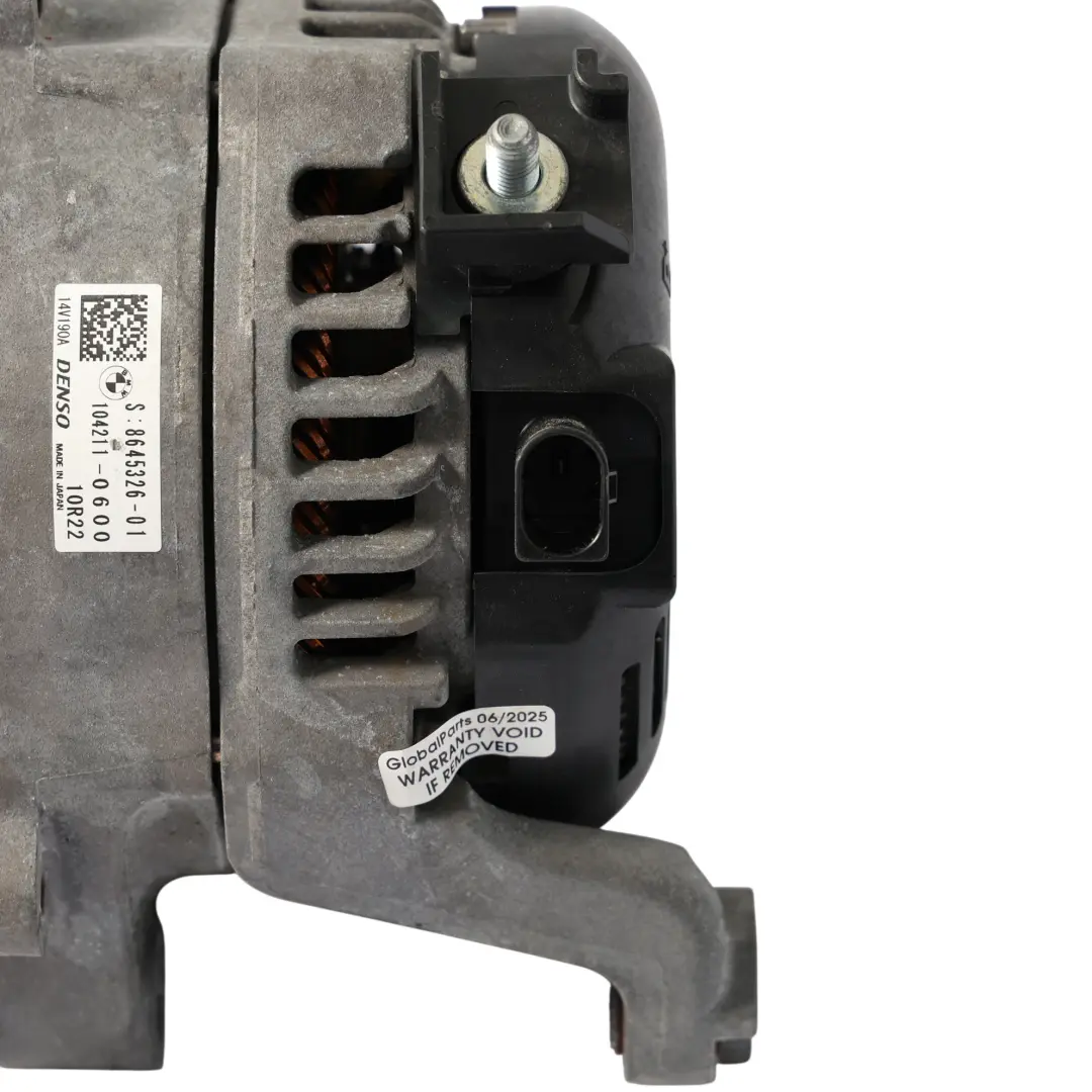 Alternador Unidad Generador 14V 190A para BMW F20 F21 F30 F31 LCI F32 F33 F34 con número de pieza 8645326 BMW F20 F21 F30 F31 LCI F32 F33 F34 Alternador Unidad Generador 14V 190A - SKU 8645326 - Número de pieza 8645326