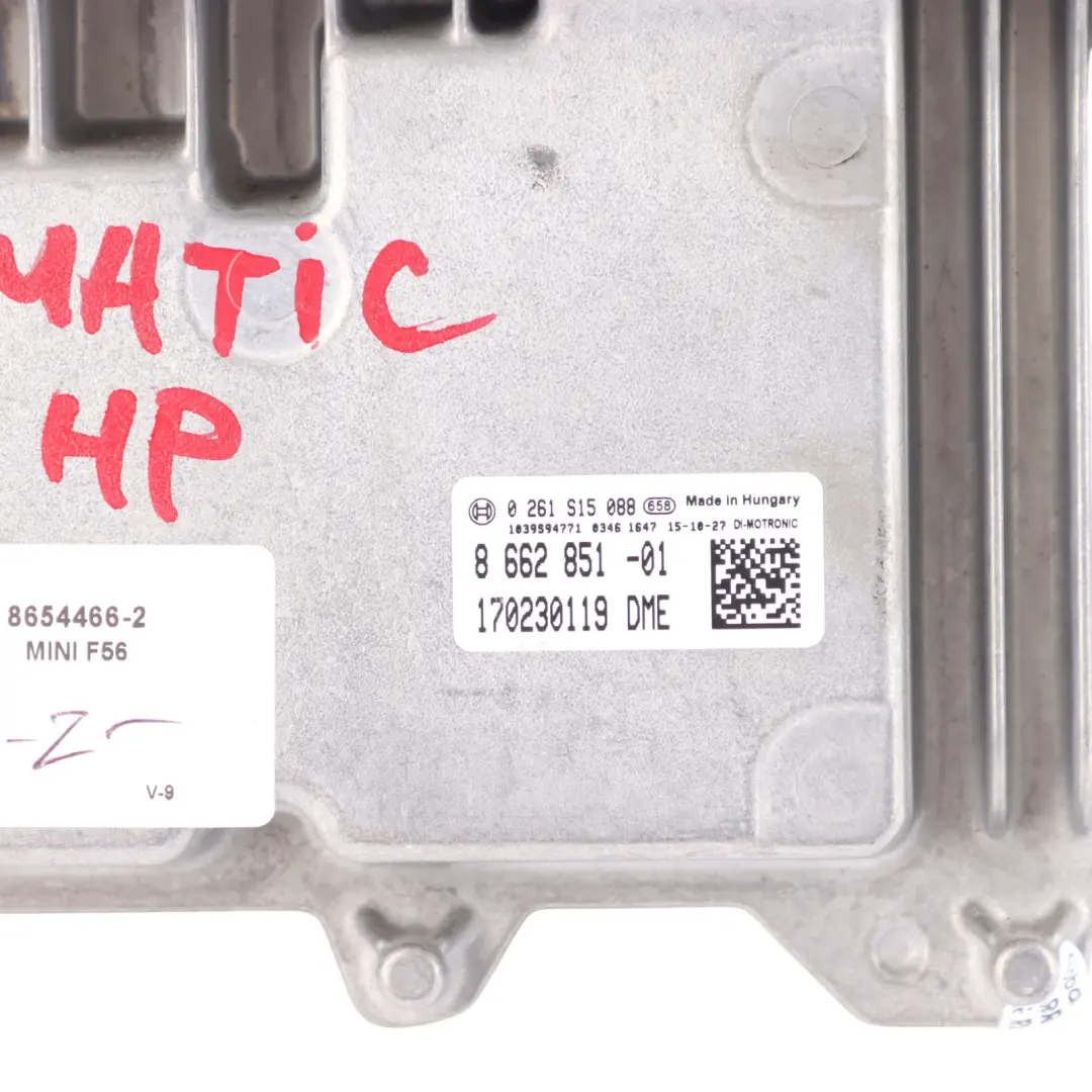 231HP B48 Engine Control ECU DME Kit Automatic to Mini F56 F57 F60 JCW 225i with Part number 8654466 Mini F56 F57 F60 JCW 225i 231HP B48 Engine Control ECU DME Kit Automatic - SKU 8654466-2 - Part number 8654466