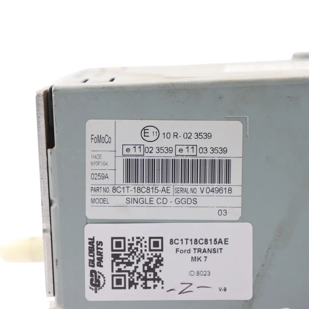 Radio CD Player 6000CD Head Unit Autoradio to Ford Transit Mk7 with Part number 8C1T18C815AE Ford Transit Mk7 Radio CD Player 6000CD Head Unit Autoradio - SKU 8C1T18C815AE - Part number 8C1T18C815AE