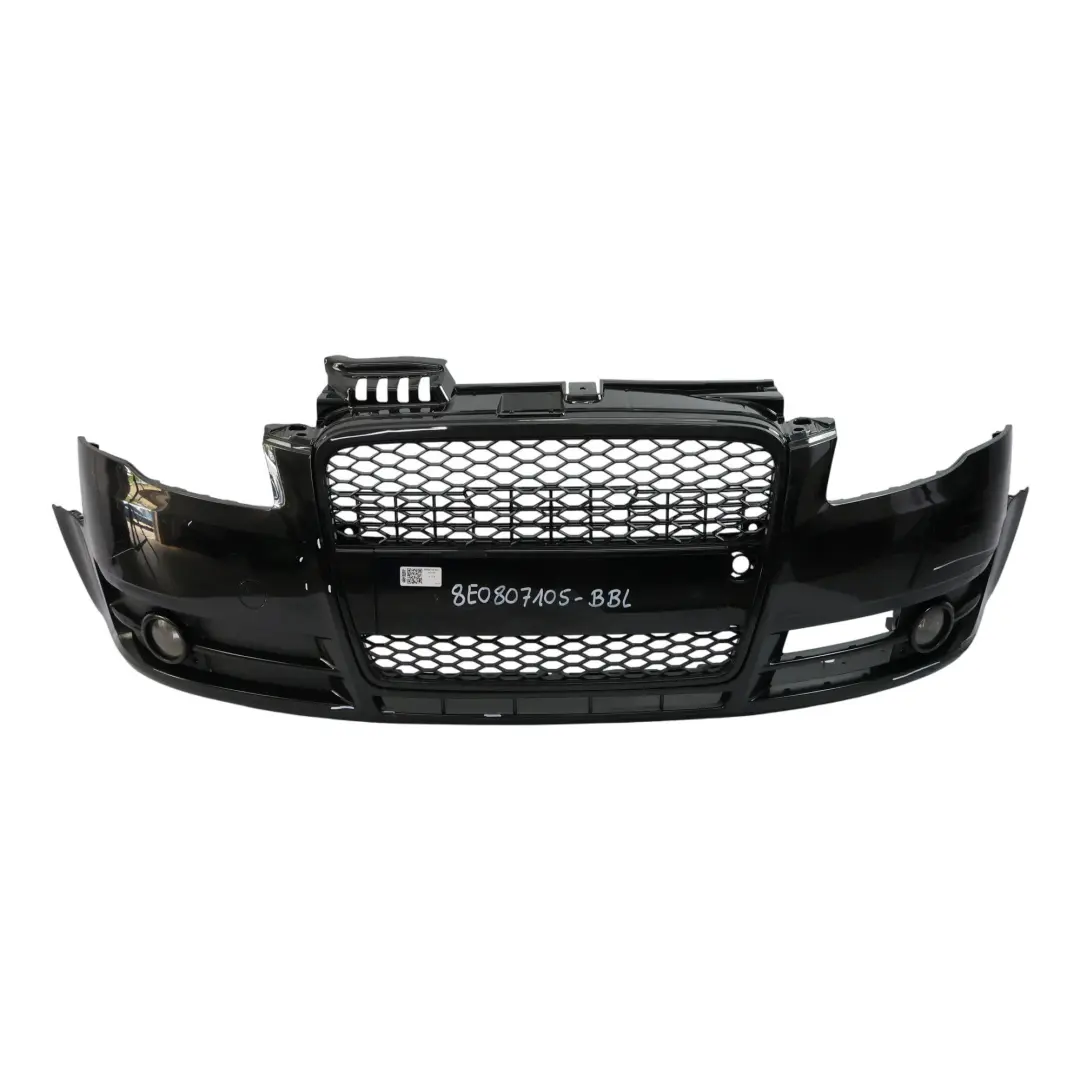Audi A4 B7 Front Bumper Panel Cover Brilliant Black Metallic - Y9B - SKU 8E0807105-BBL - Part number 8E0807105