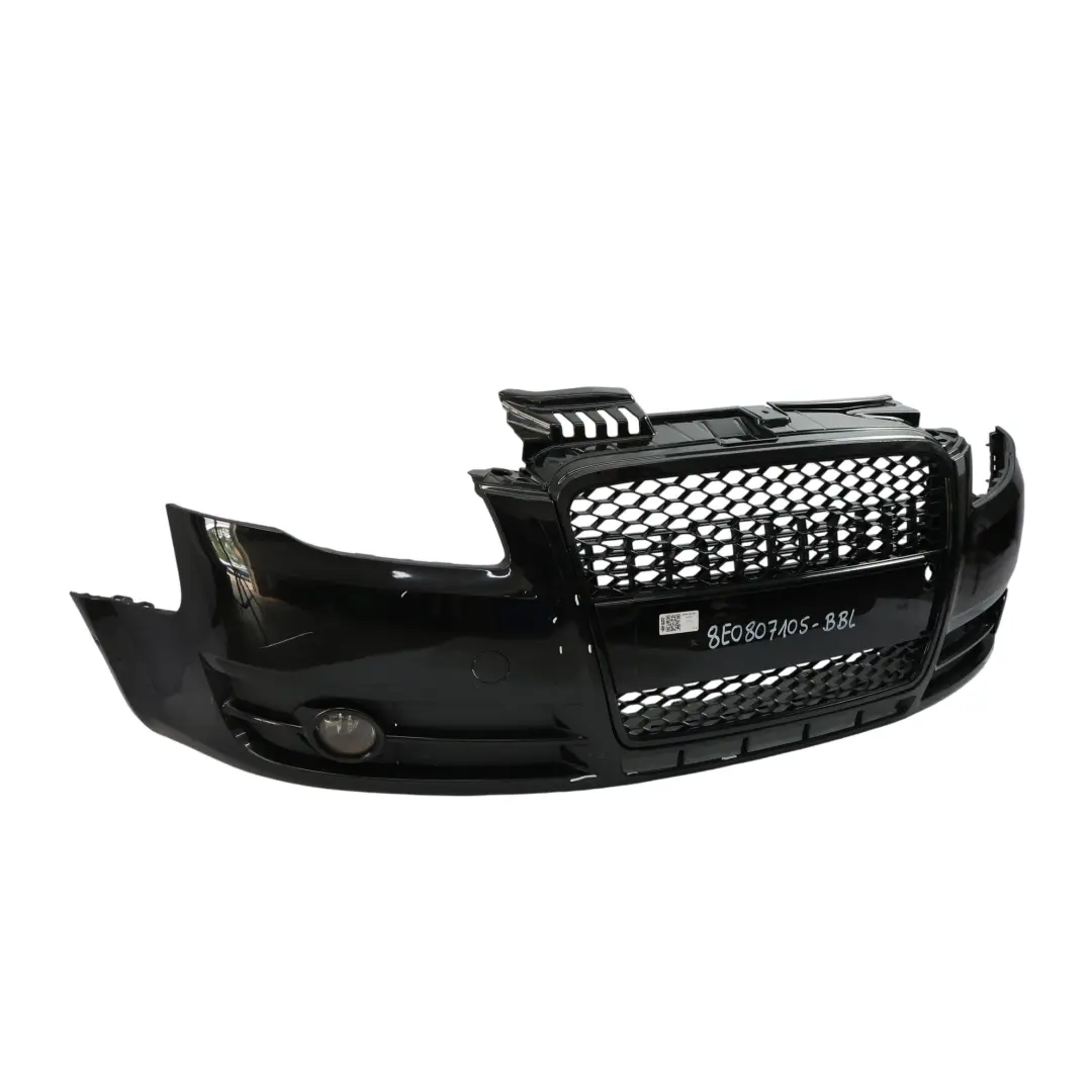 Audi A4 B7 Front Bumper Panel Cover Brilliant Black Metallic - Y9B - SKU 8E0807105-BBL - Part number 8E0807105