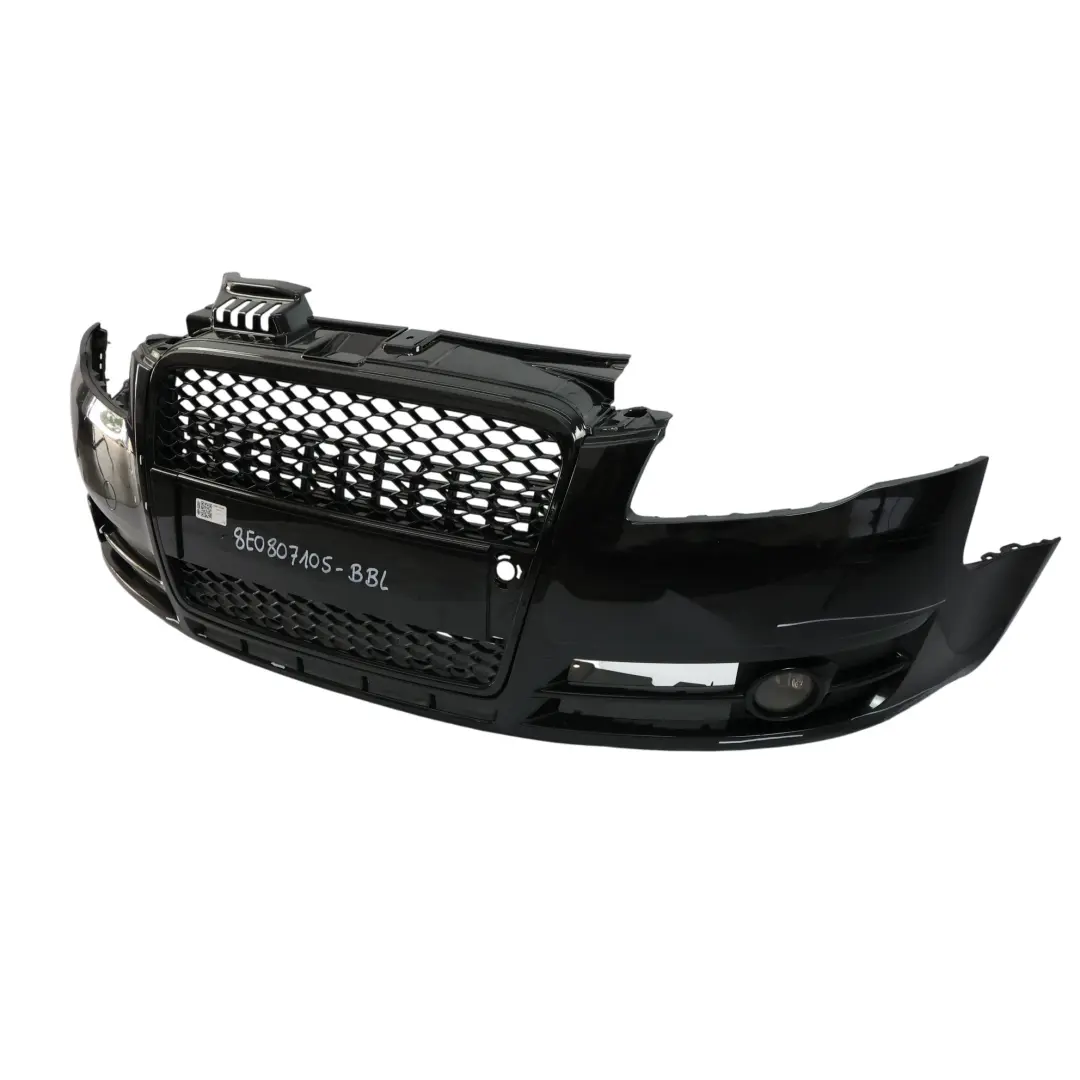 Audi A4 B7 Front Bumper Panel Cover Brilliant Black Metallic - Y9B - SKU 8E0807105-BBL - Part number 8E0807105