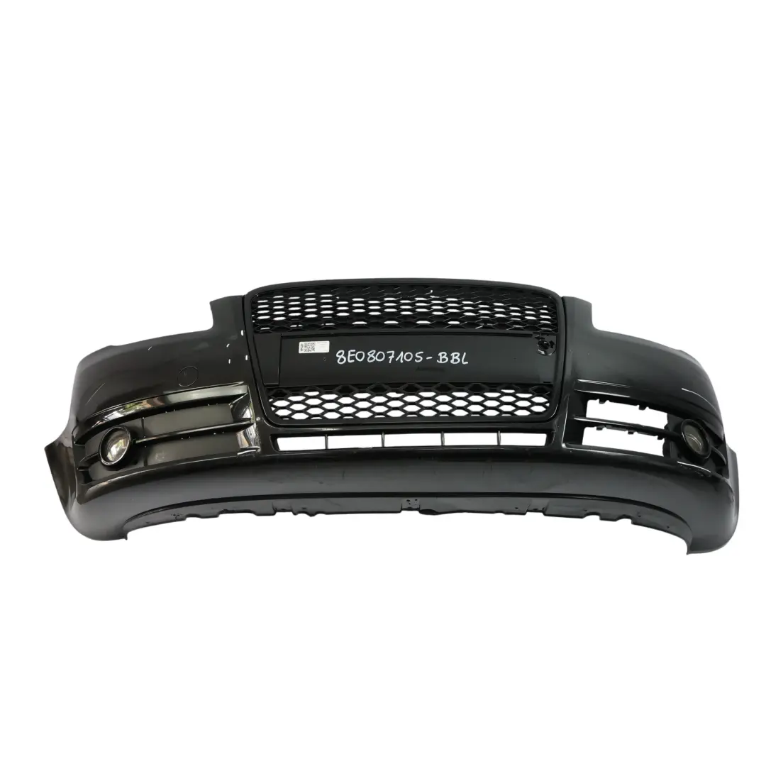 Audi A4 B7 Front Bumper Panel Cover Brilliant Black Metallic - Y9B - SKU 8E0807105-BBL - Part number 8E0807105