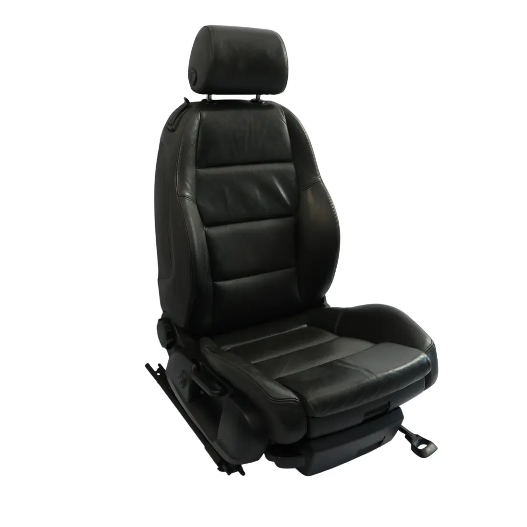 Audi A4 B7 8H Kabriolet Sportowy Fotel Przedni Prawy Soul Czarny Skóra - SKU 8H0881806AB - Numer Części 8H0881806AB
