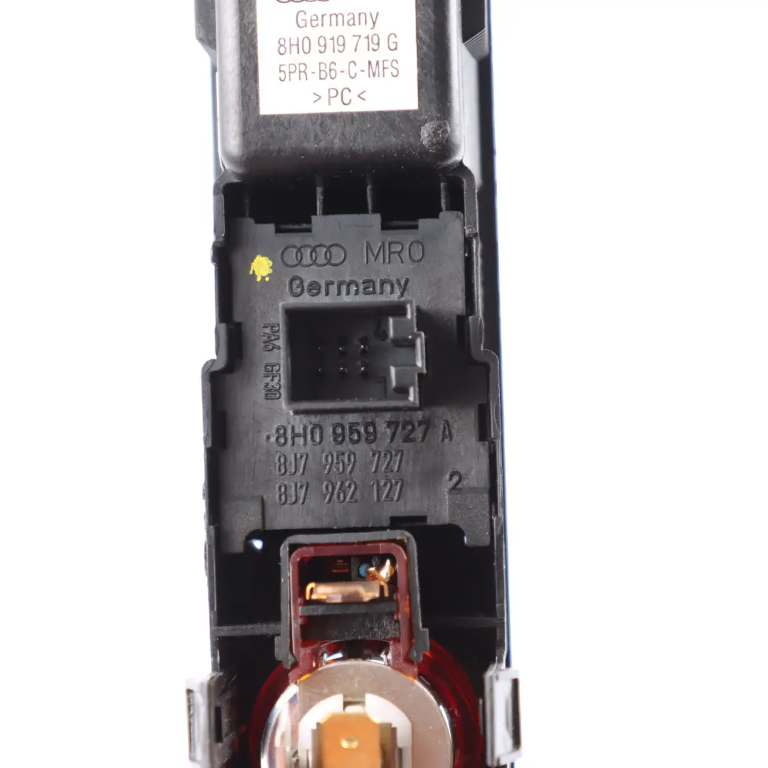 Roof Control Switch Lighter Socket 12V Ash Tray to Audi A4 B7 Cabrio with Part number 8H0919719G Audi A4 B7 Cabrio Roof Control Switch Lighter Socket 12V Ash Tray - SKU 8H0919719G - Part number 8H0919719G