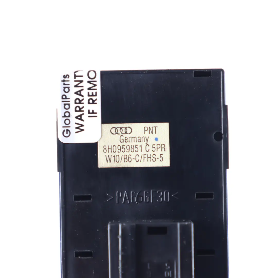 Audi A4 B8 Window Lifter Switch Driver's Side Door Button Panel - SKU 8H0959851C-1 - Part number 8H0959851C