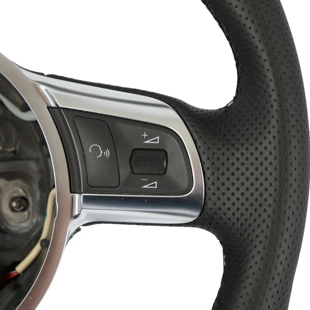 Audi TT 8J Lenkrad NEUE Schwarzes Leder Flache Unterseite - SKU 8J0419091B-2 - Teilenummer 8J0419091B