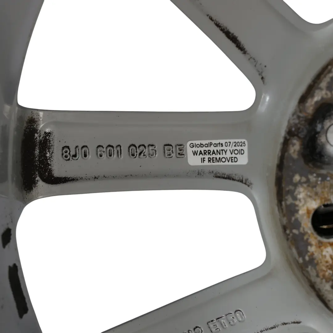 Audi Mk2 TT Srebrna Felga Aluminiowa 17" ET:50 8,5J 8J0601025A - SKU 8J0601025BE-1 - Numer Części 8J0601025BE