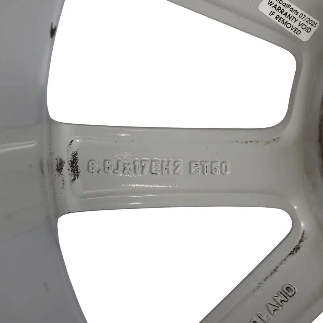 Audi TT 8J Wheel Rim Alloy 17" ET:50 8,5J Silver - SKU 8J0601025BE-3 - Part number 8J0601025BE
