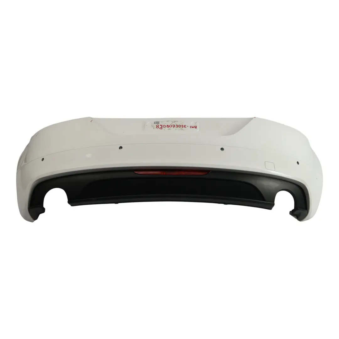 Bumper Trim Panel Covering Ibis White - Y9C to Audi TT 8J Rear with Part number 8J0807303E Audi TT 8J Rear Bumper Trim Panel Covering Ibis White - Y9C - SKU 8J0807303E-IWH - Part number 8J0807303E
