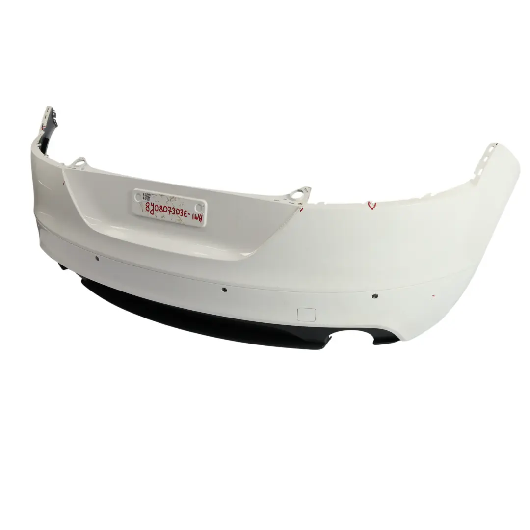 Audi TT 8J Rear Bumper Trim Panel Covering Ibis White - Y9C - SKU 8J0807303E-IWH - Part number 8J0807303E
