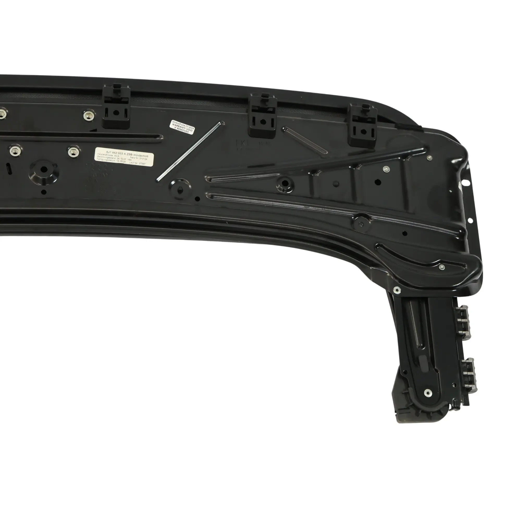 Audi TT 8J Roadster Convertible Wind Deflector Assembly Mechanism 8J7862953A