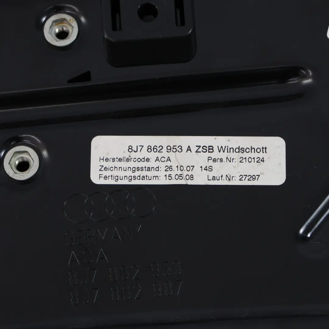 Audi TT 8J Roadster Cabrio Deflettore Del Vento Meccanismo Montaggio 8J7862953A - SKU 8J7862281A-1 - Numero di parte 8J7862281A