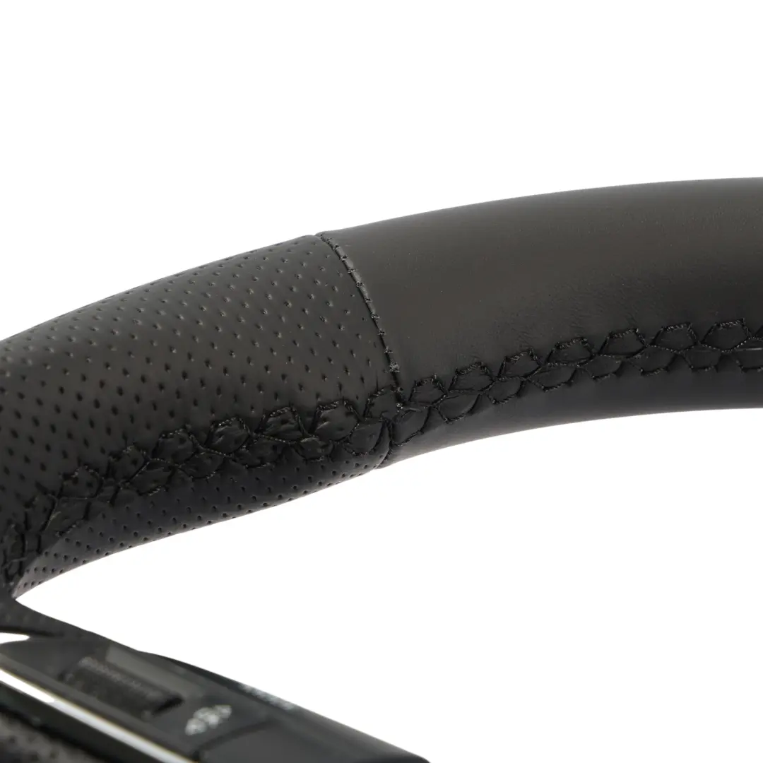 Audi S4 B8 Volante NUOVO In Pelle Nera Paddles Fondo Piatto - SKU 8K0419091CH-2 - Numero di parte 8K0419091CH