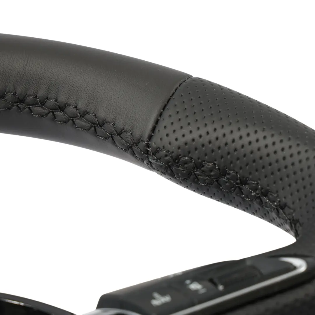 Audi S4 B8 Volante NUOVO In Pelle Nera Paddles Fondo Piatto - SKU 8K0419091CH-2 - Numero di parte 8K0419091CH