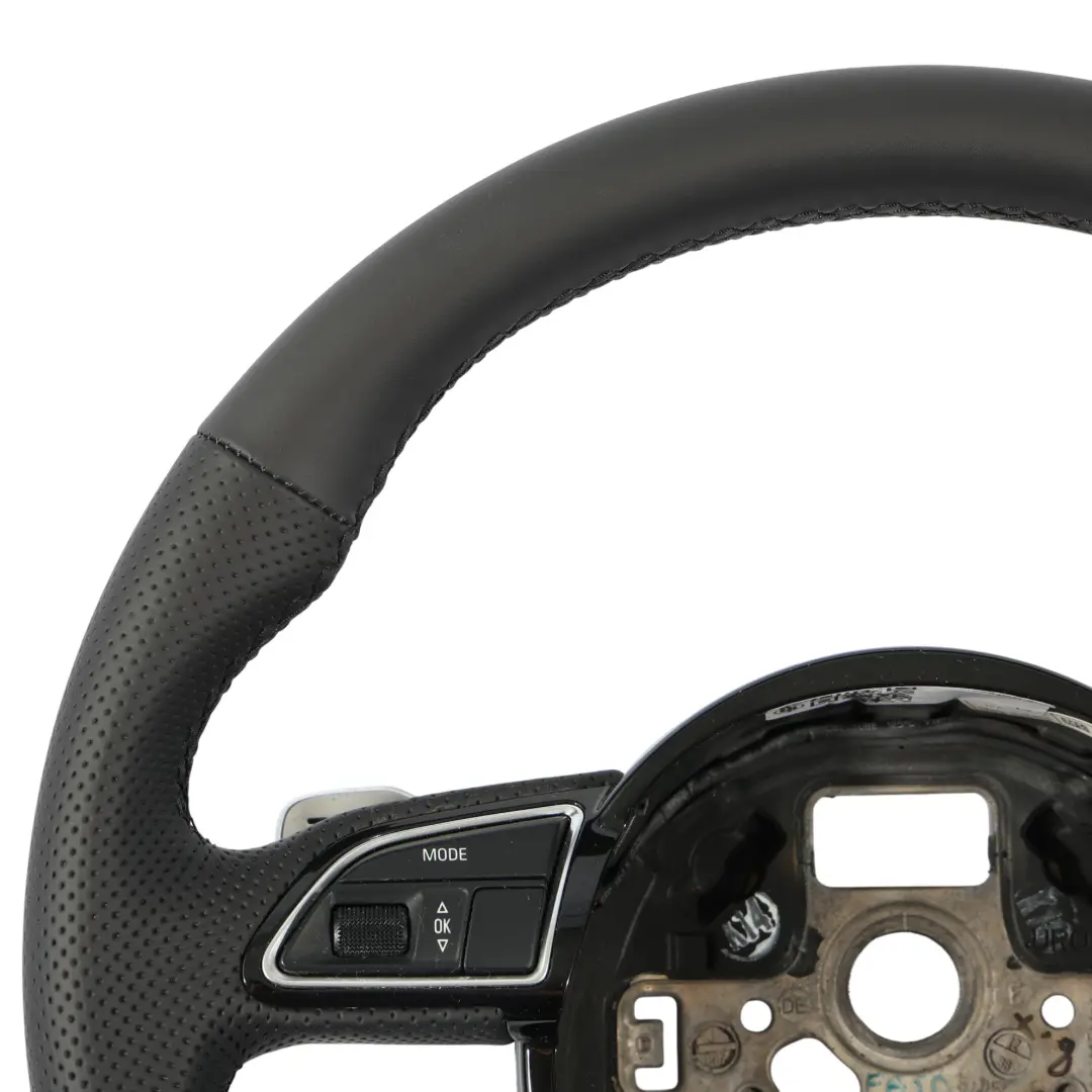 Lenkrad NEU Schwarz Leder Flachboden Paddles für Audi S4 B8 mit Teilenummer 8K0419091CH Audi S4 B8 Lenkrad NEU Schwarz Leder Flachboden Paddles - SKU 8K0419091CH-2 - Teilenummer 8K0419091CH