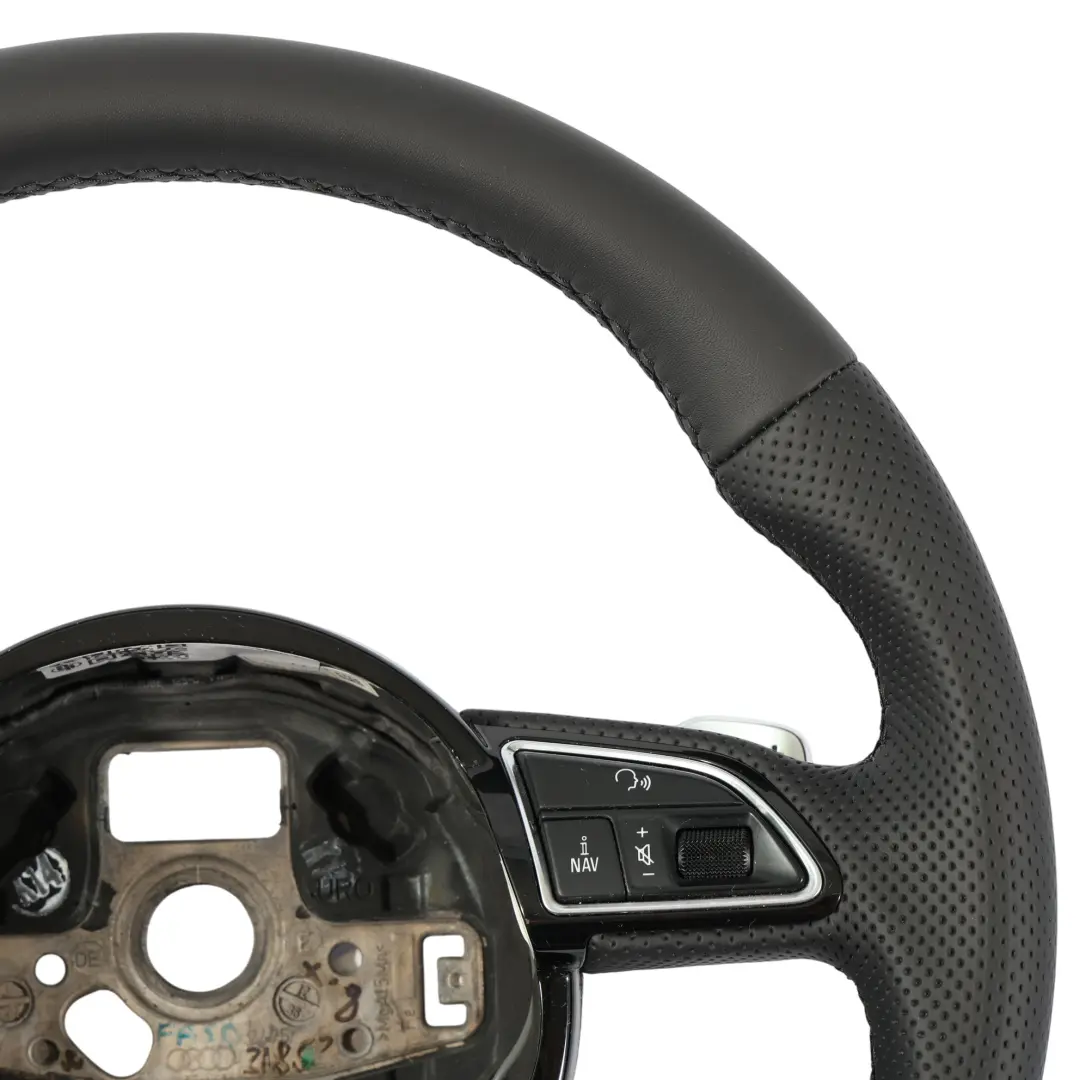 Audi S4 B8 Volante NUOVO In Pelle Nera Paddles Fondo Piatto - SKU 8K0419091CH-2 - Numero di parte 8K0419091CH