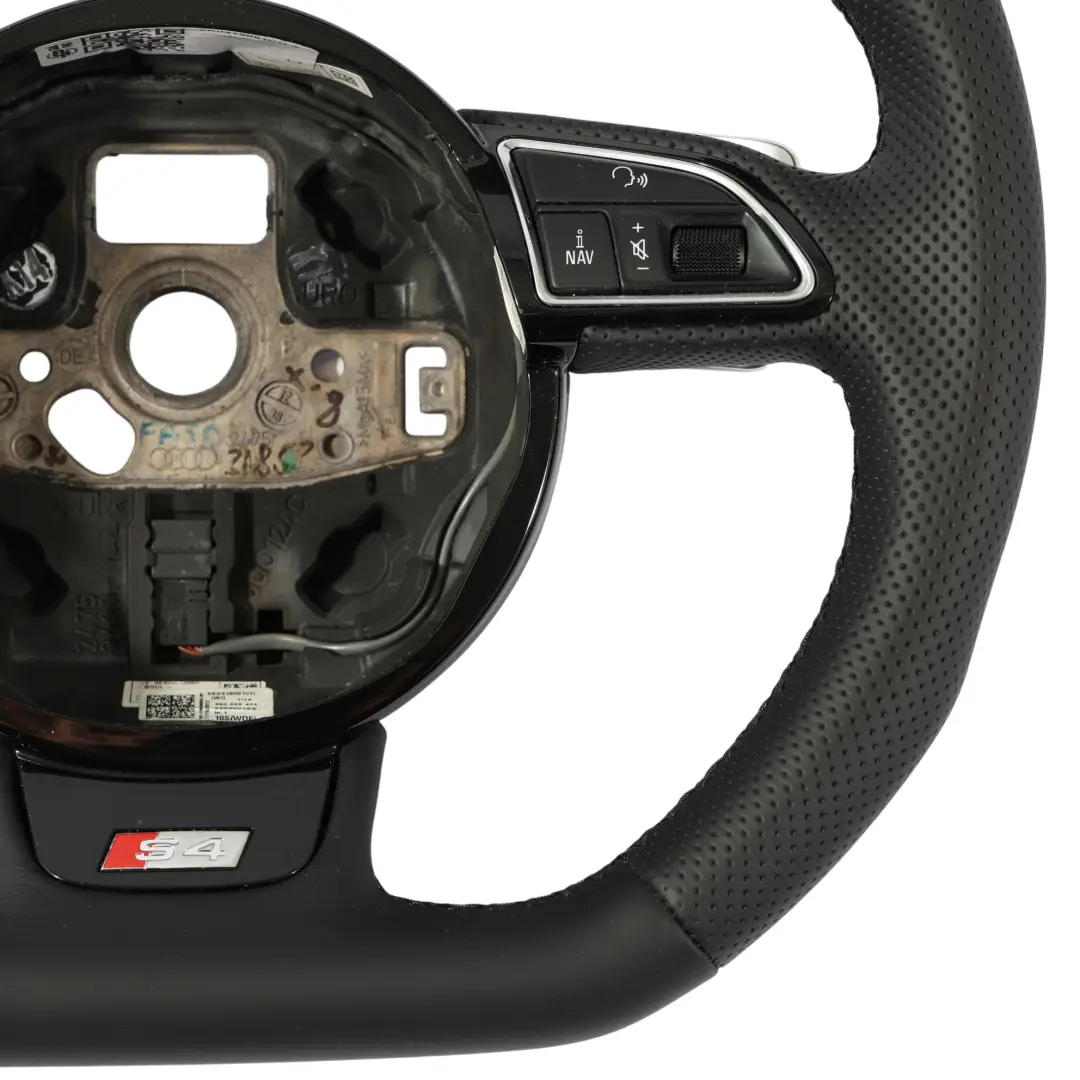 Lenkrad NEU Schwarz Leder Flachboden Paddles für Audi S4 B8 mit Teilenummer 8K0419091CH Audi S4 B8 Lenkrad NEU Schwarz Leder Flachboden Paddles - SKU 8K0419091CH-2 - Teilenummer 8K0419091CH