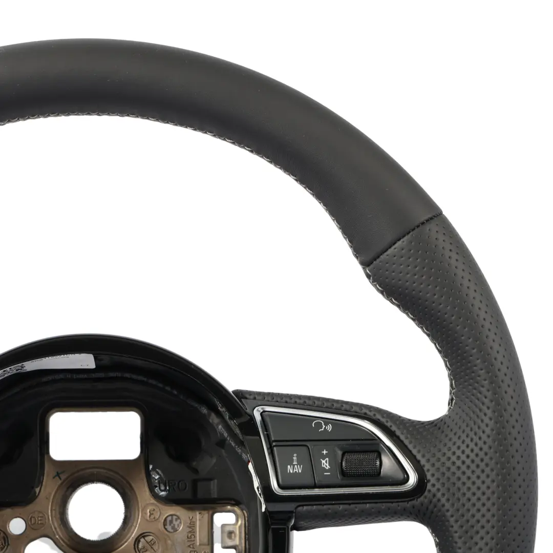 Steering Wheel S-Line NEW Black Leather Flat Bottom to Audi A4 B8 A5 8T with Part number 8K0419091CN Audi A4 B8 A5 8T Steering Wheel S-Line NEW Black Leather Flat Bottom - SKU 8K0419091CN-2 - Part number 8K0419091CN