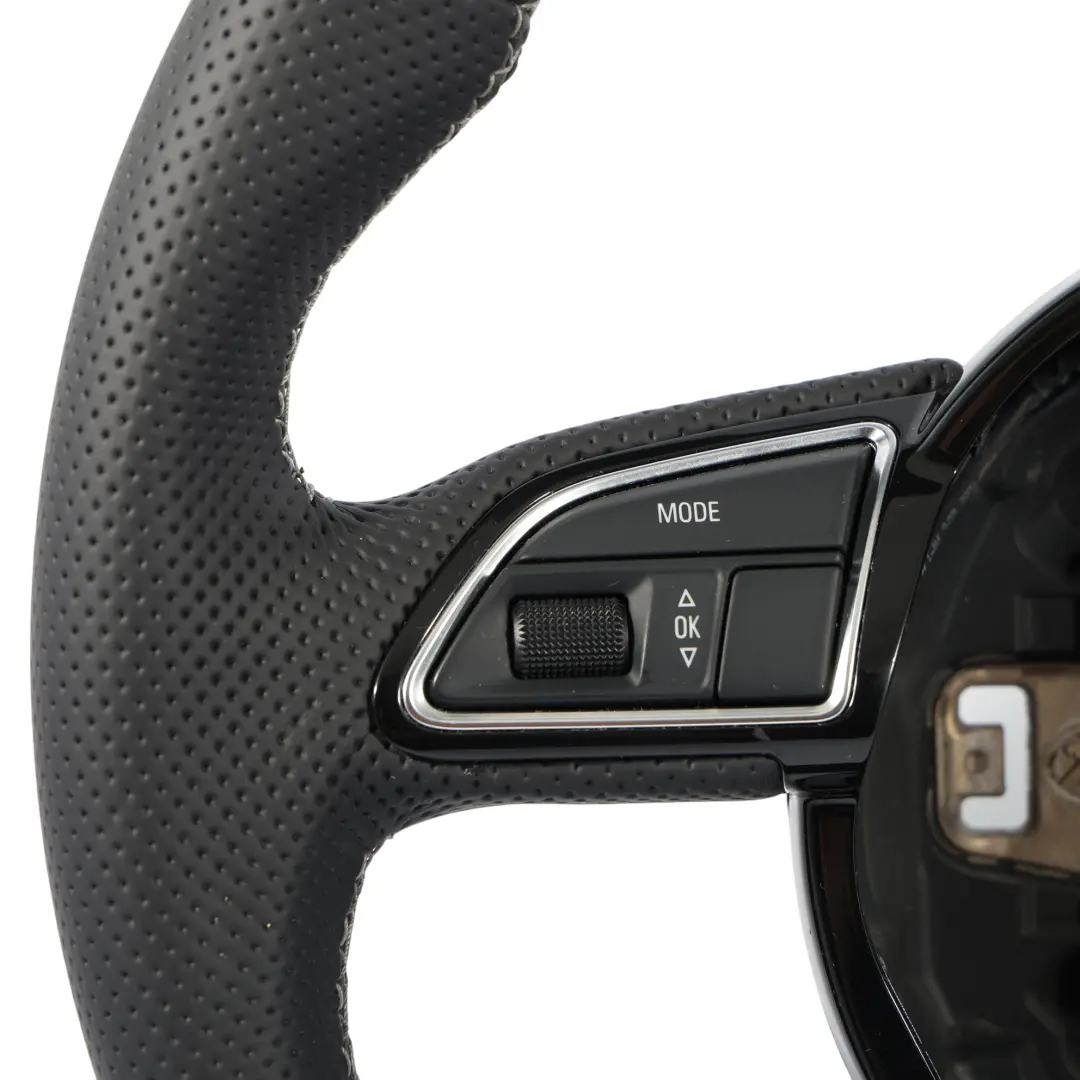 Audi A4 B8 A5 8T Volante S-Line NUOVO Pelle Nera Fondo Piatto - SKU 8K0419091CN-2 - Numero di parte 8K0419091CN