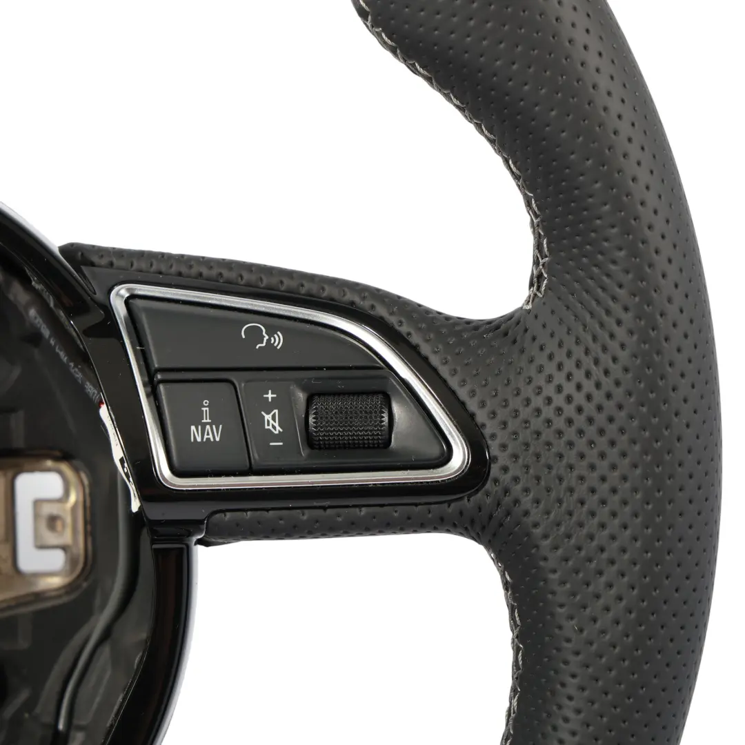 Audi A4 B8 A5 8T Volante S-Line NUOVO Pelle Nera Fondo Piatto - SKU 8K0419091CN-2 - Numero di parte 8K0419091CN