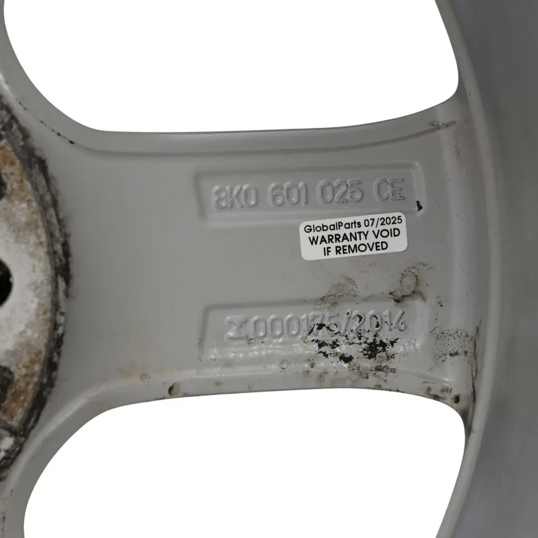 Audi A4 B8 8K Silver Wheel Alloy Rim 17" ET:45 7,5J Star Spoke - SKU 8K0601025CE-2 - Part number 8K0601025CE