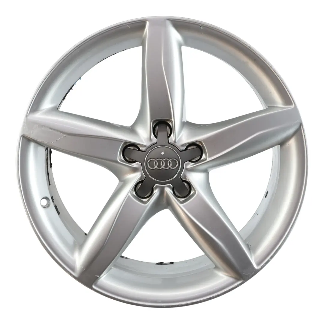 Audi A4 B8 A5 8T Wheel Rim Alloy Silver 18" 8J ET:47 - SKU 8K0601025D-1 - Part number 8K0601025D