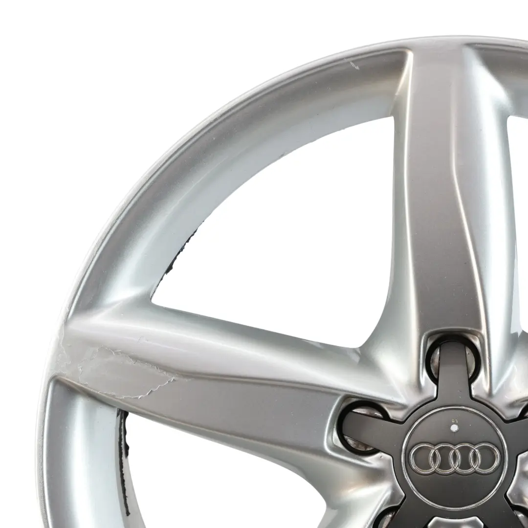 Rim Alloy Silver 18" 8J ET:47 to Audi A4 B8 A5 8T Wheel with Part number 8K0601025D Audi A4 B8 A5 8T Wheel Rim Alloy Silver 18" 8J ET:47 - SKU 8K0601025D-1 - Part number 8K0601025D