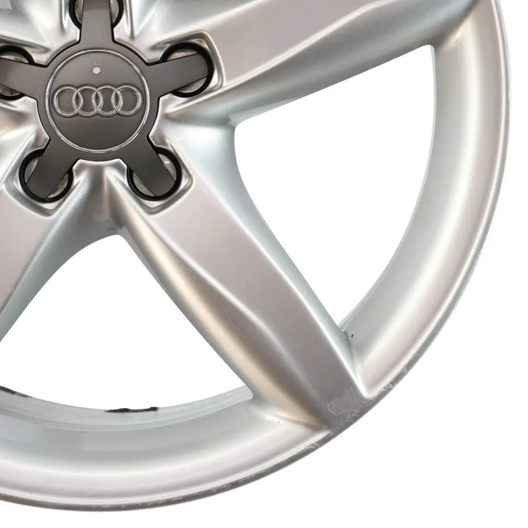 Audi A4 B8 A5 8T Wheel Rim Alloy Silver 18" 8J ET:47 - SKU 8K0601025D-1 - Part number 8K0601025D