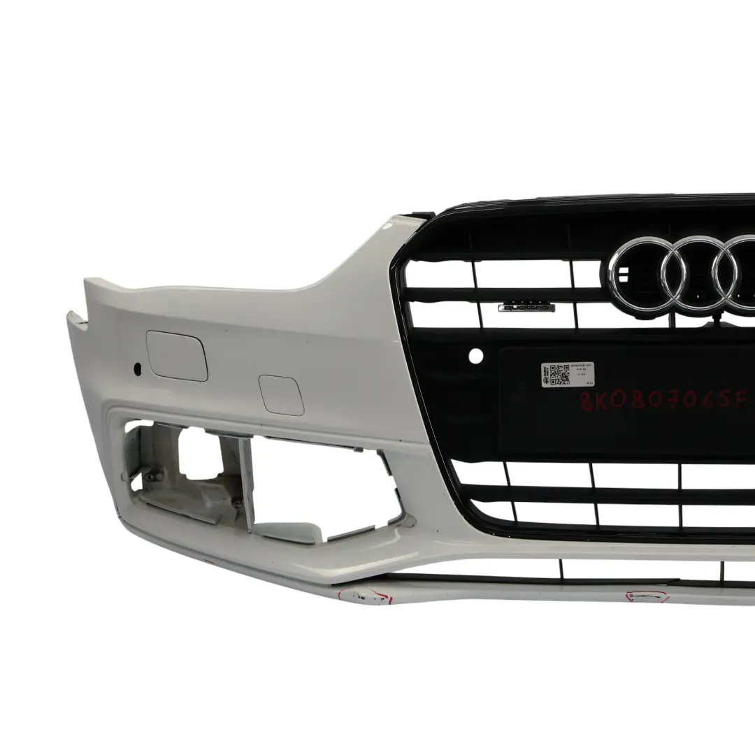 Audi A4 B8 Front Bumper Trim Panel Covering PDC Ibis White - Y9C - SKU 8K0807065F-IWH - Part number 8K0807065F