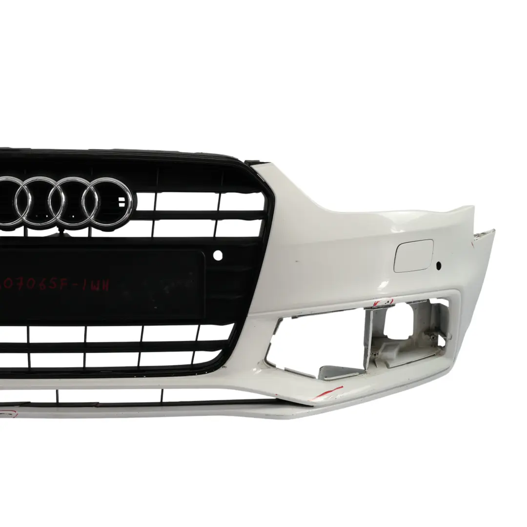 Front Bumper Trim Panel Covering PDC Ibis White - Y9C to Audi A4 B8 with Part number 8K0807065F Audi A4 B8 Front Bumper Trim Panel Covering PDC Ibis White - Y9C - SKU 8K0807065F-IWH - Part number 8K0807065F