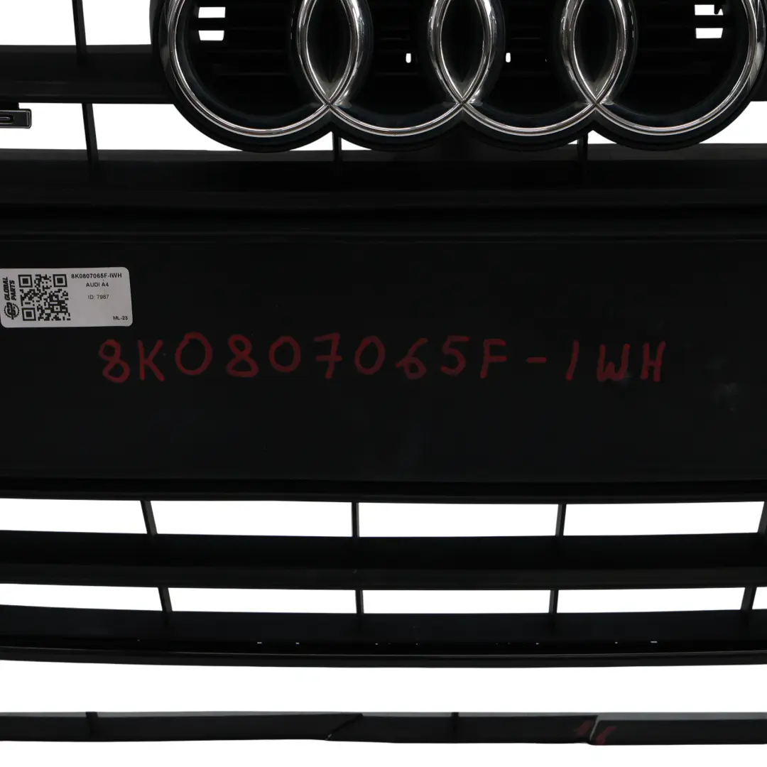 Front Bumper Trim Panel Covering PDC Ibis White - Y9C to Audi A4 B8 with Part number 8K0807065F Audi A4 B8 Front Bumper Trim Panel Covering PDC Ibis White - Y9C - SKU 8K0807065F-IWH - Part number 8K0807065F