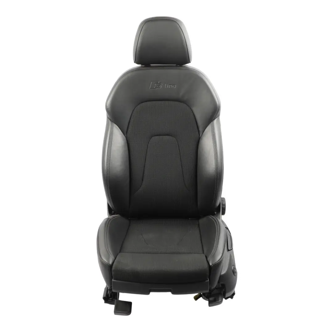 Audi A4 B8 8K Sport Front Seat S-Line Half Leather Black Grey Left N/S - SKU 8K0881805BG - Part number 8K0881805BG