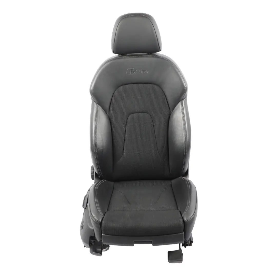 Audi A4 B8 8K Sport Front Seat S-Line Half Leather Black Grey Right O/S - SKU 8K0881806BG - Part number 8K0881806BG