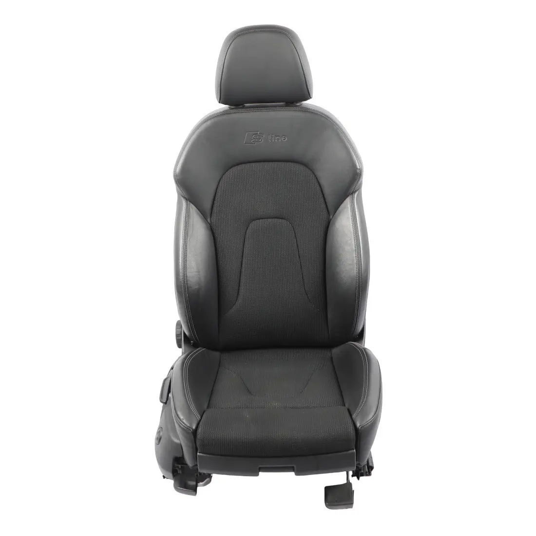 Audi A4 B8 8K Sport Sedile Anteriore S-Line Mezza Pelle Nero Grigio Destra