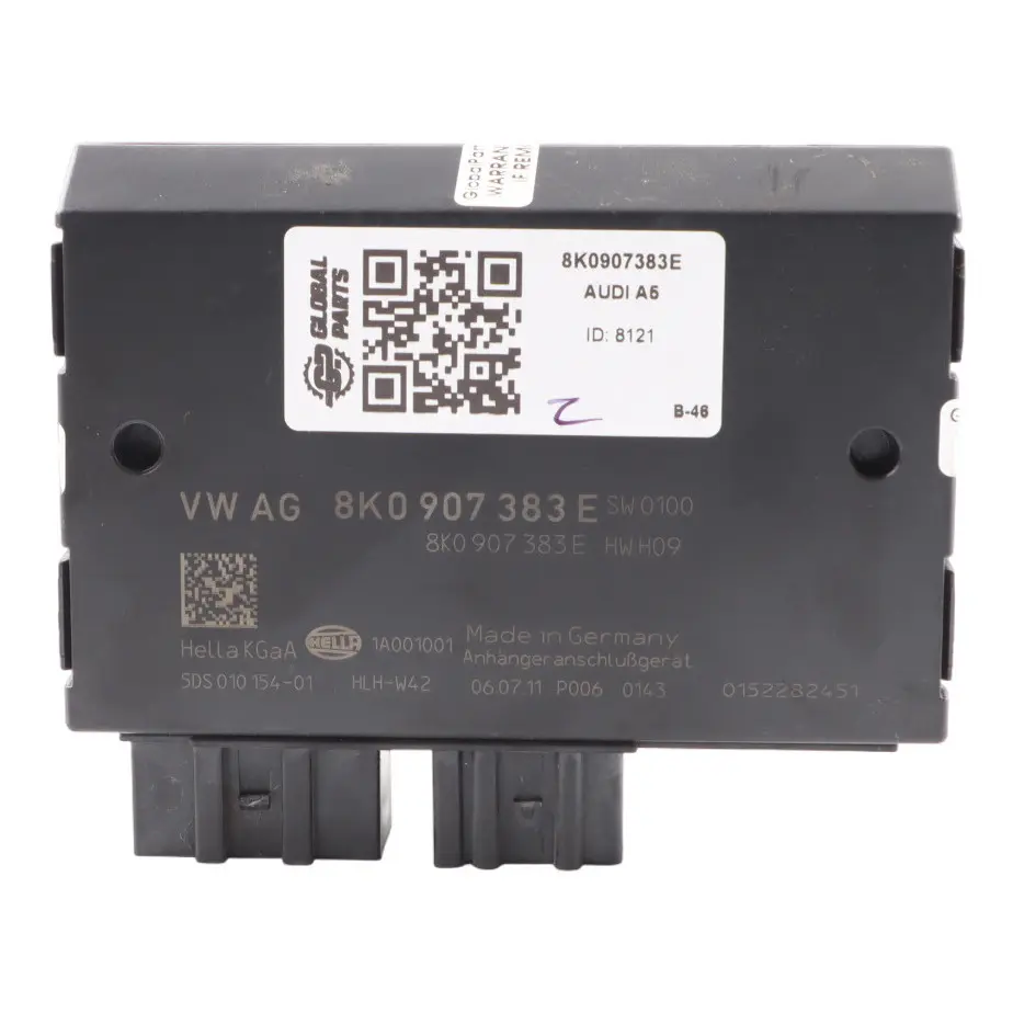 Module De Commande D'attelage De Remorque ECU HELLA 8K0907383B pour Audi A5 8T à propos du numéro de pièce 8K0907383E Audi A5 8T Module De Commande D'attelage De Remorque ECU HELLA 8K0907383B - SKU 8K0907383E - Numéro de pièce 8K0907383E