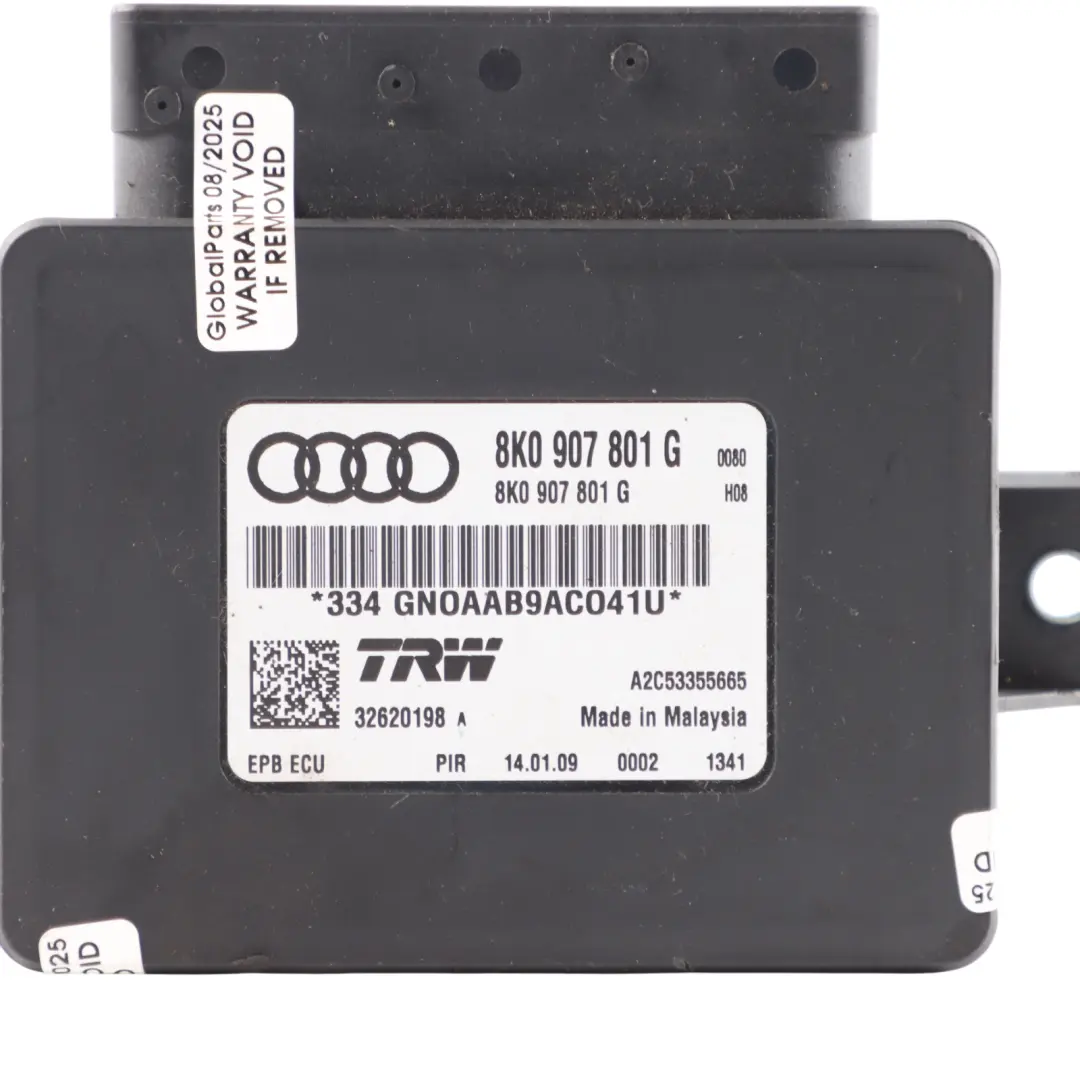 Parking Module Electric Brake Control Unit to Audi A4 B8 A5 8T with Part number 8K0907801G Audi A4 B8 A5 8T Parking Module Electric Brake Control Unit - SKU 8K0907801G - Part number 8K0907801G