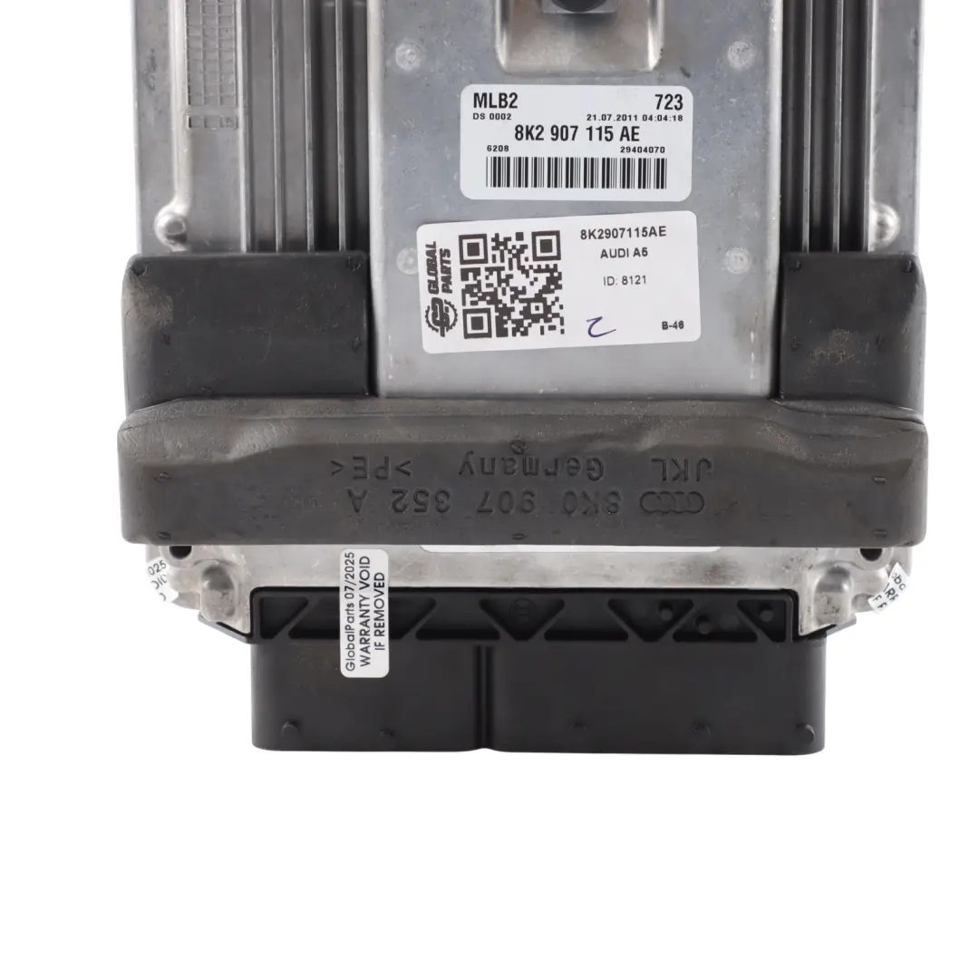 Audi A4 B8 A5 8T 2.0TFSI CDNB Quattro 180HP Engine Unit ECU Manual - SKU 8K2907115AE - Part number 8K2907115AE