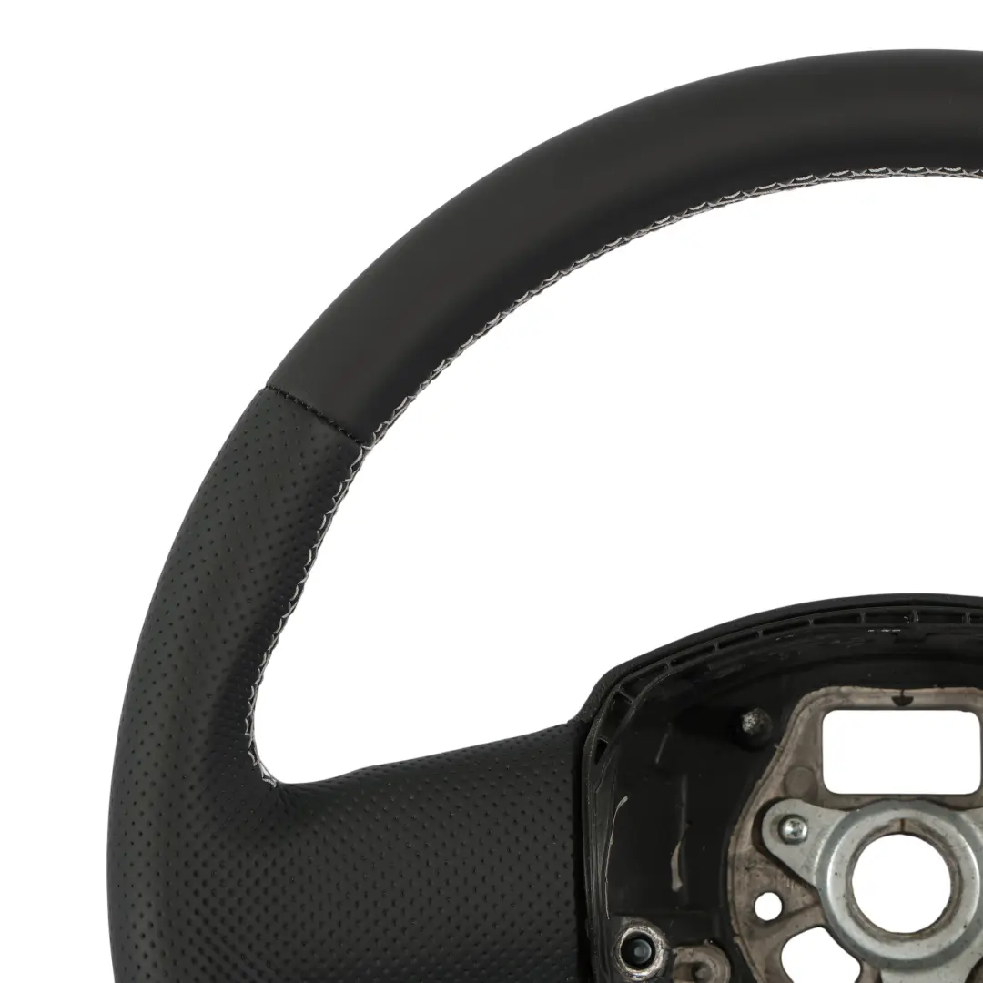 Audi A3 S3 8P Steering Wheel NEW Black Leather White Threads - SKU 8P0419091AN-1 - Part number 8P0419091AN