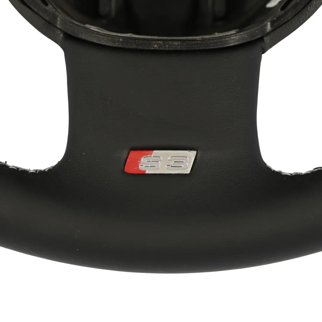 Lenkrad NEU Schwarz Leder Weiß Gewinde für Audi A3 S3 8P mit Teilenummer 8P0419091AN Audi A3 S3 8P Lenkrad NEU Schwarz Leder Weiß Gewinde - SKU 8P0419091AN-1 - Teilenummer 8P0419091AN