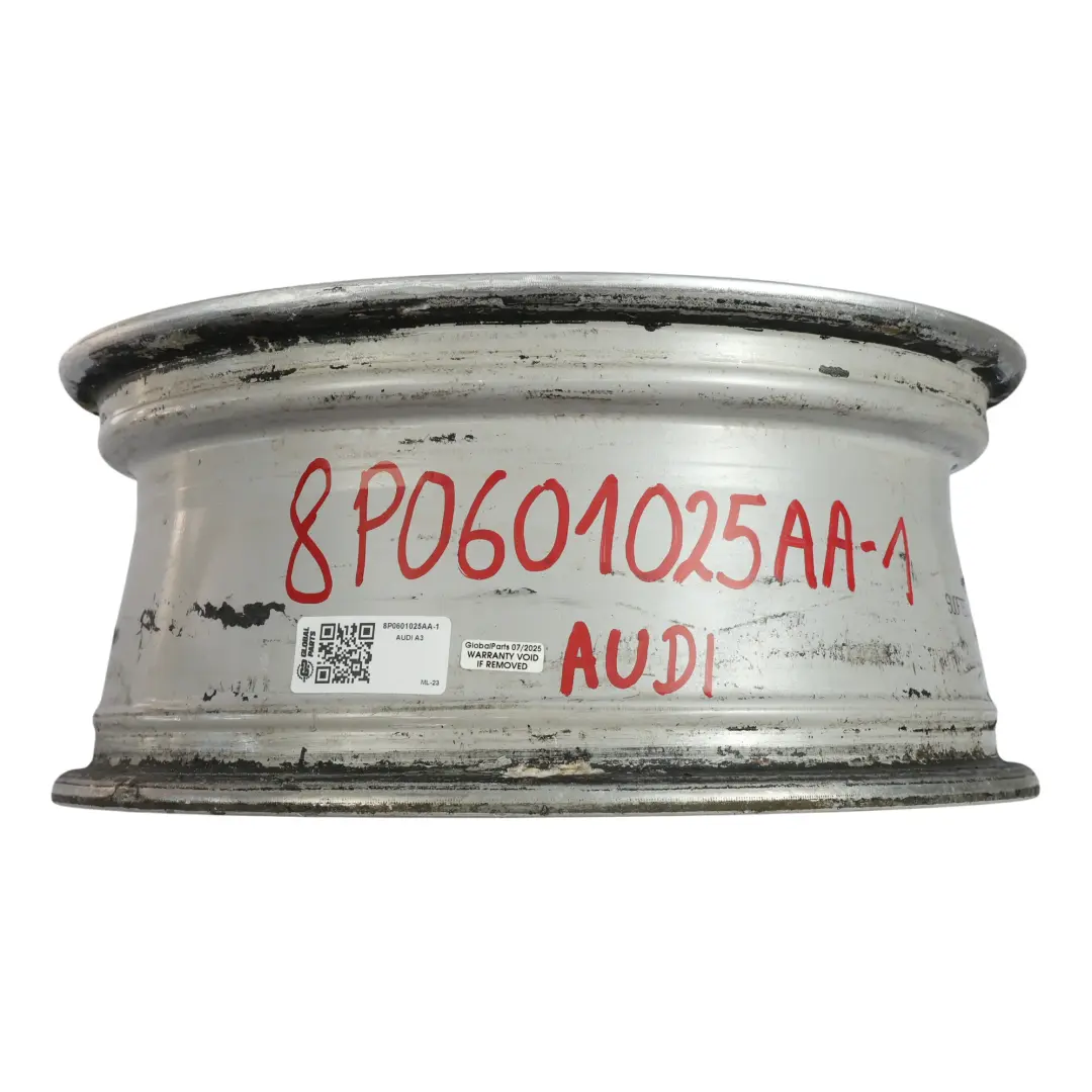 Audi A3 8P Jante Alliage Argent 16" 6,5J ET:50 9 Branches - SKU 8P0601025AA-1 - Numéro de pièce 8P0601025AA